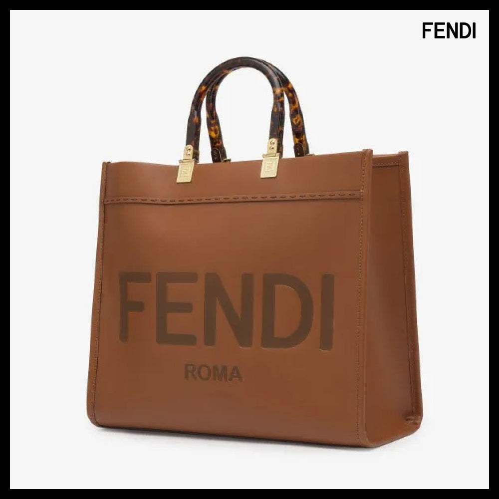 【FENDI】Medium Fendi Sunshine Tote Bag Brown