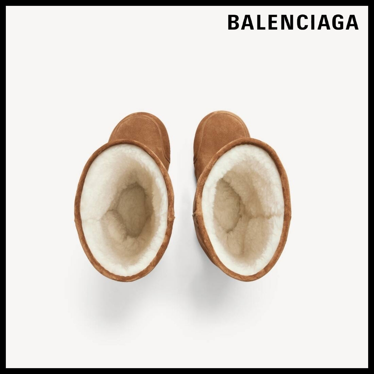 【BALENCIAGA】Men’s Alaska Fur High Boots Brown