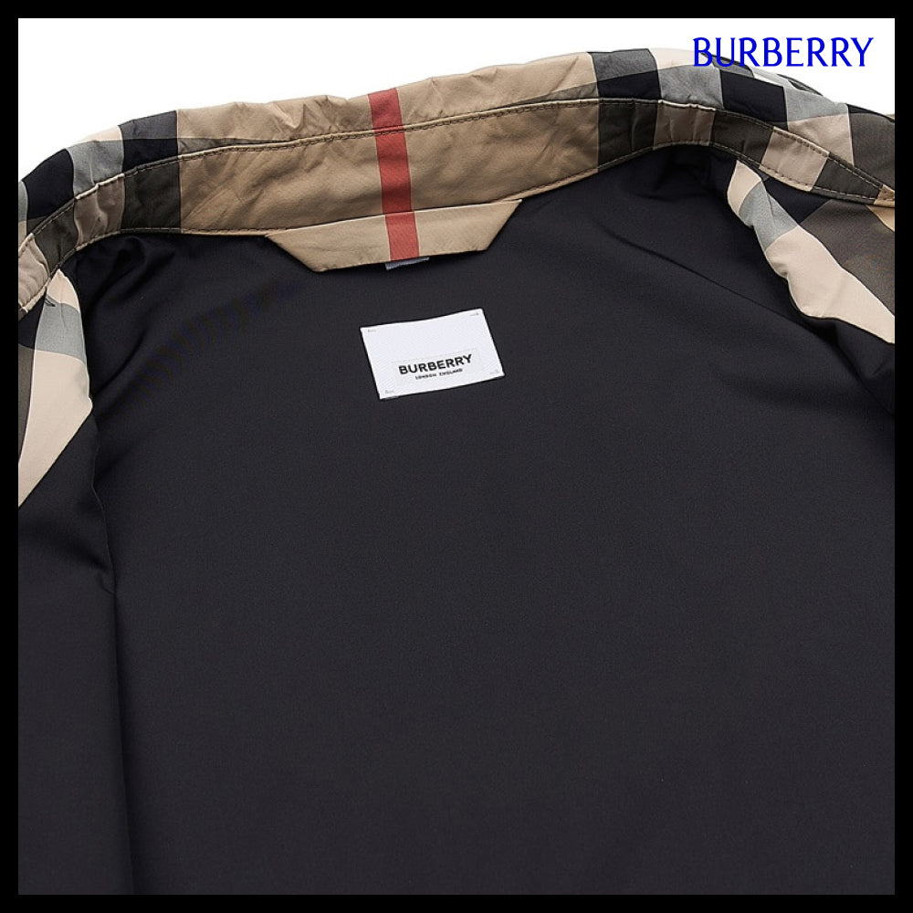 【Burberry】Men’s Check Nylon Jacket