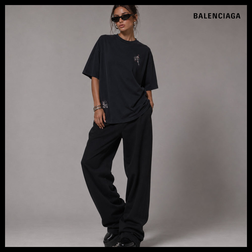 【BALENCIAGA】Balenciaga Nail Polish T-Shirt Medium Fit
