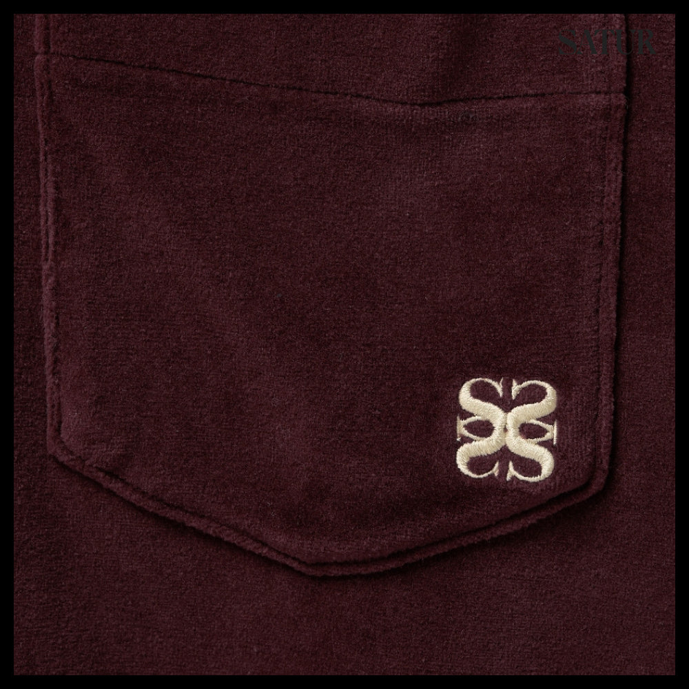 【SATUR】Velour Loose Fit Half Zip-Up 3colors