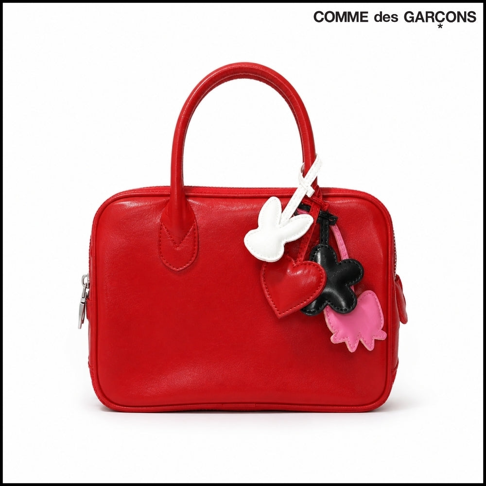 【COMME DES GARCONS】Small Zip Handbag Red