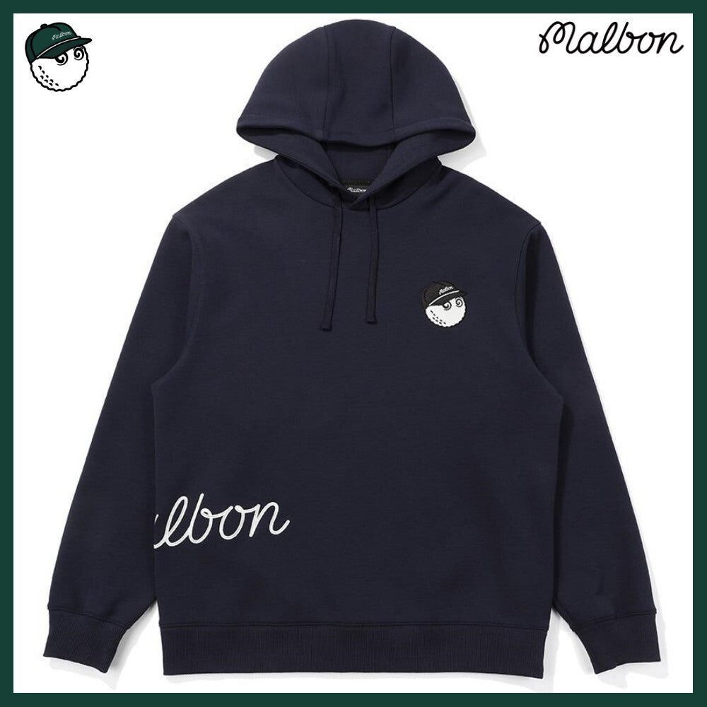 【MALBON GOLF】 SCRIPT HOOD MAN TO MAN 3COLORS