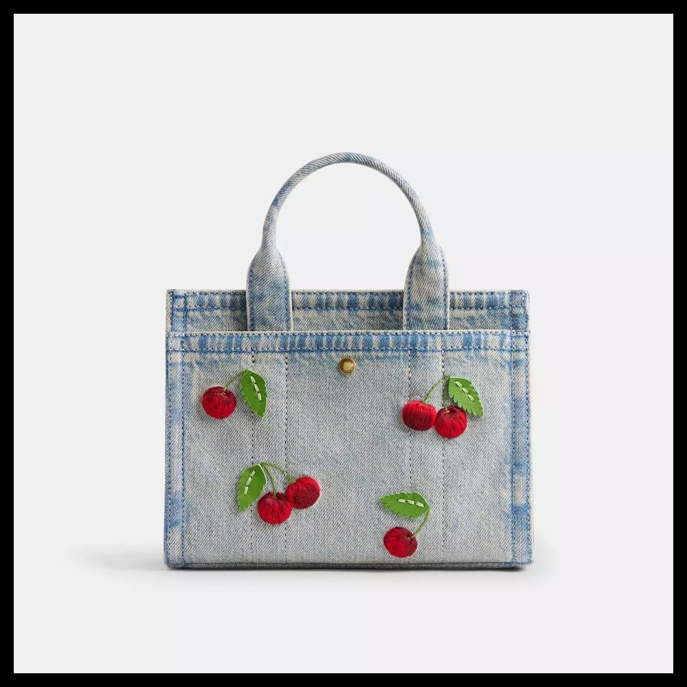 【Coach】Cargo Tote Bag 20 With Cherry Embroidery