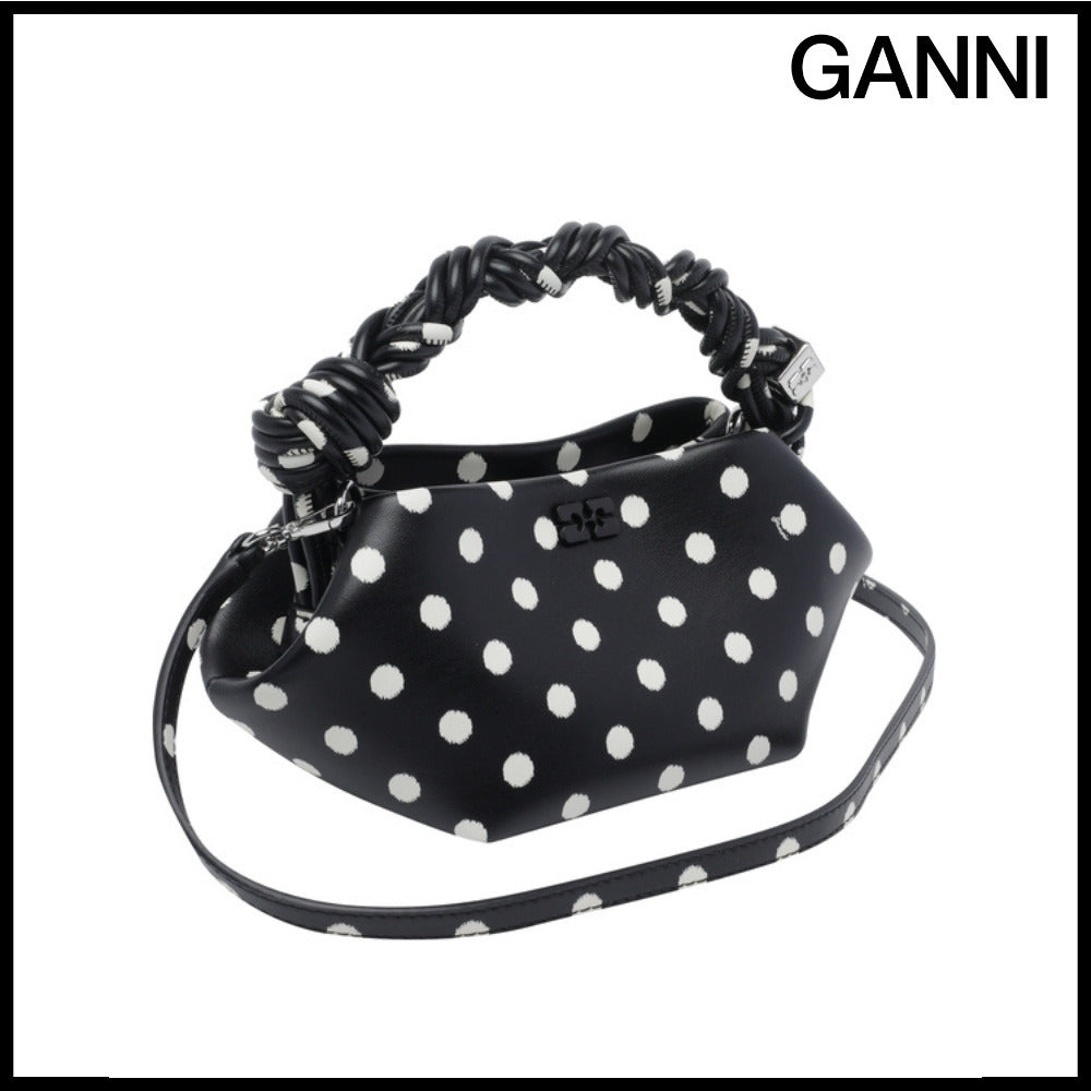 【GANNI】Black Compact Shoulder Bag