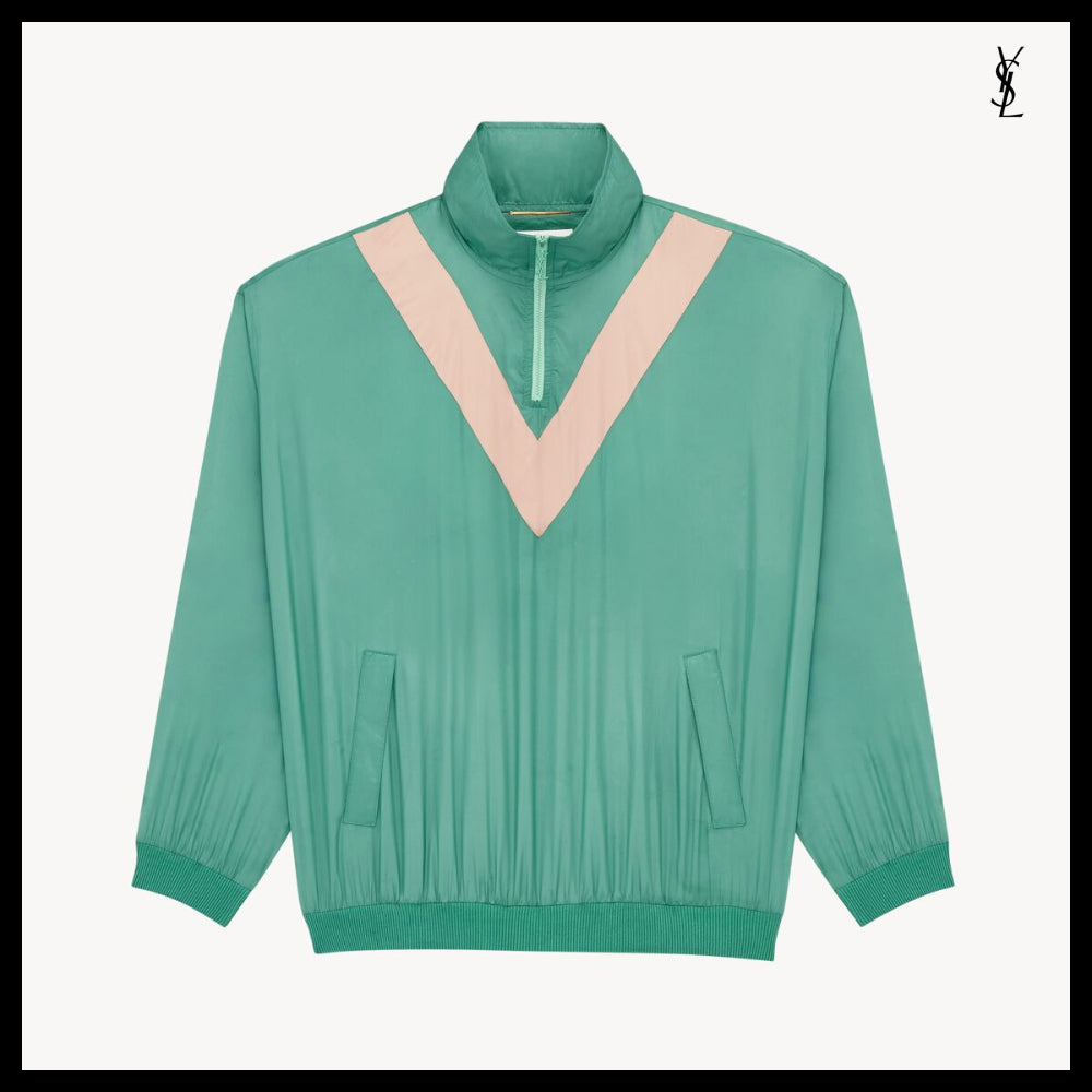 【Saint Laurent】Nylon Faille CASSANDRE Windbreaker