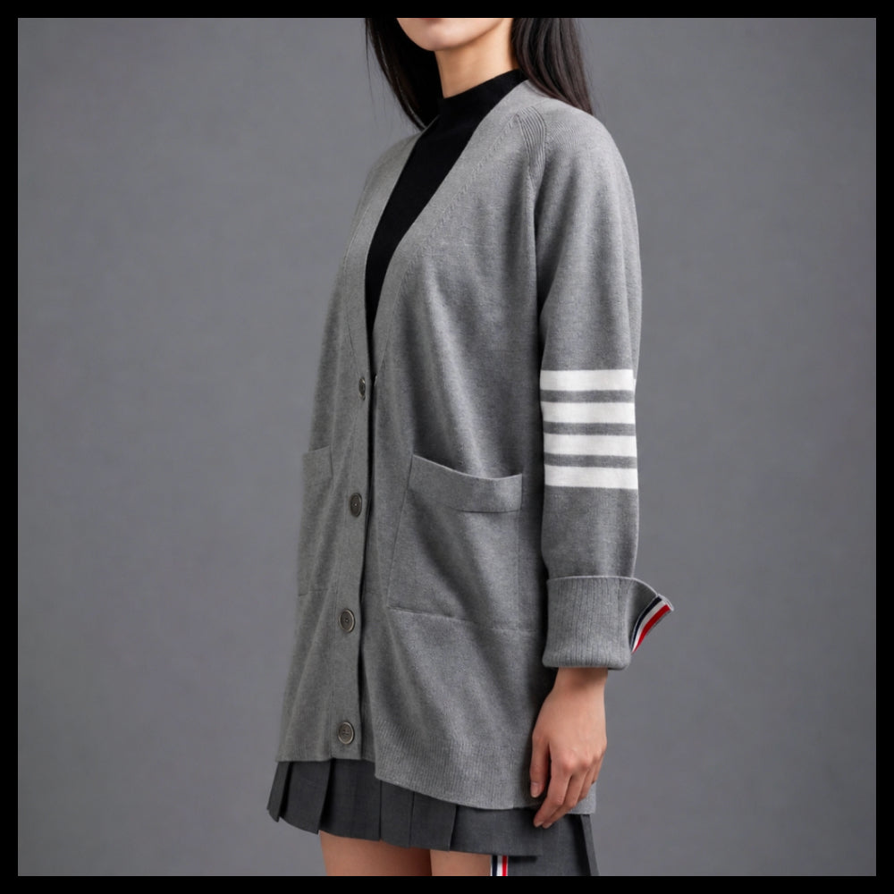 【Thom Browne】Jersey Stitch Cotton 4-Bar Exaggerated Fit