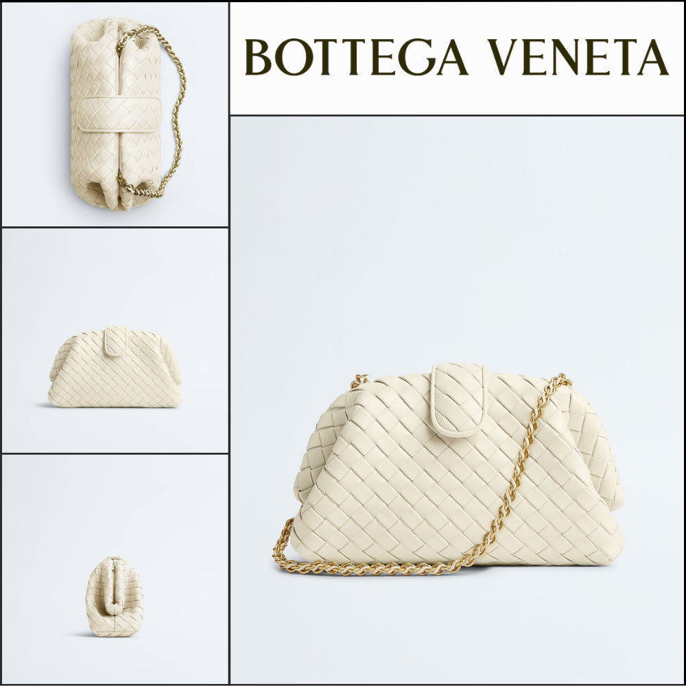 【韓国百貨店 BOTTEGA VENETA】Lauren 1981 Clutch Bag Sea Salt