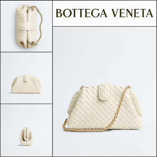 【韓国百貨店 BOTTEGA VENETA】Lauren 1981 Clutch Bag Sea Salt