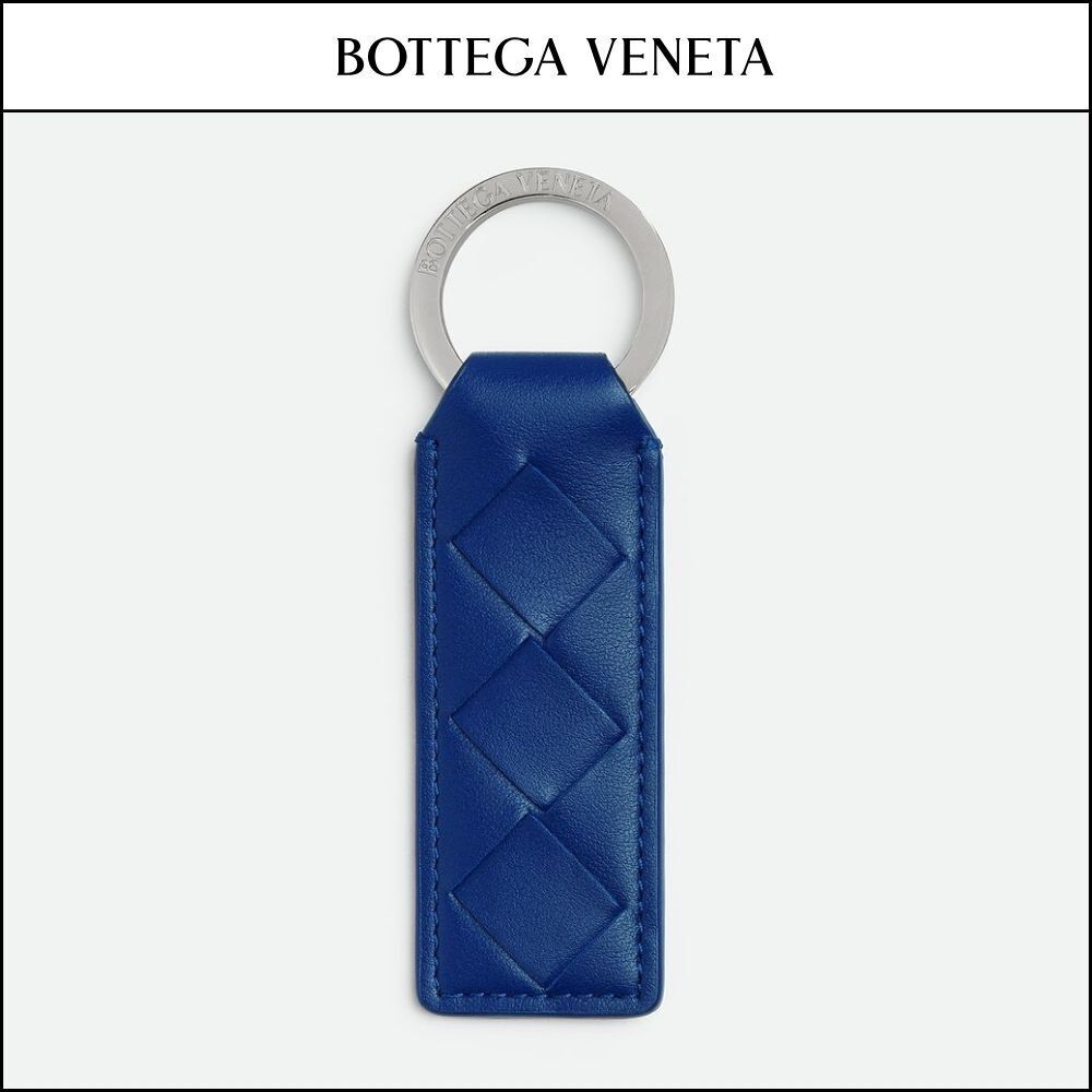 【韓国百貨店 BOTTEGA VENETA】Tab Key Ring Blue Royal
