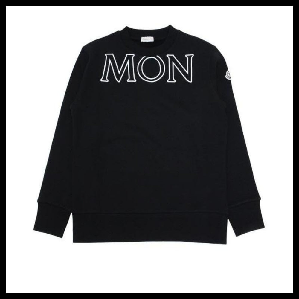 【MONCLER】Arm Logo Lettering Sweatshirt Black Women