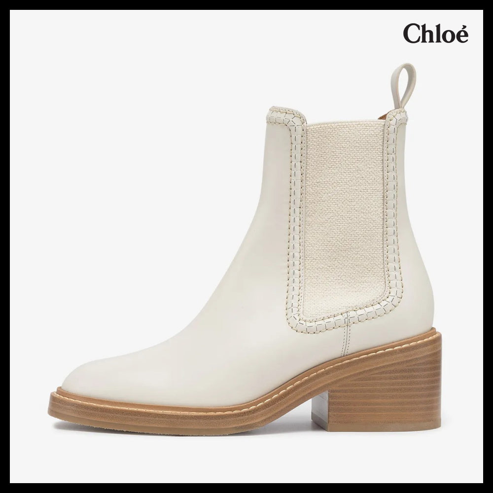 【Chloe】Mallow Ankle Boots Eggshell