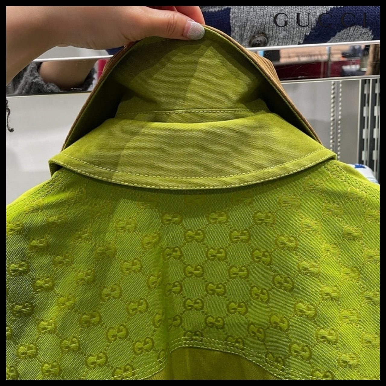 【GUCCI】Logo Cotton Canvas Blouson Jacket Fickle Pickle