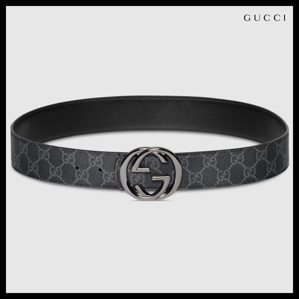 【GUCCI】Interlocking G Buckle Reversible Belt