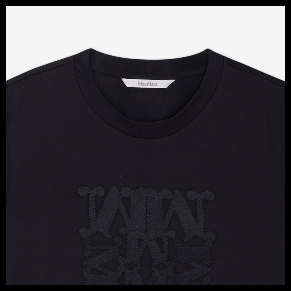【Max Mara】Women’s Bravo Black Short Sleeve T-Shirt