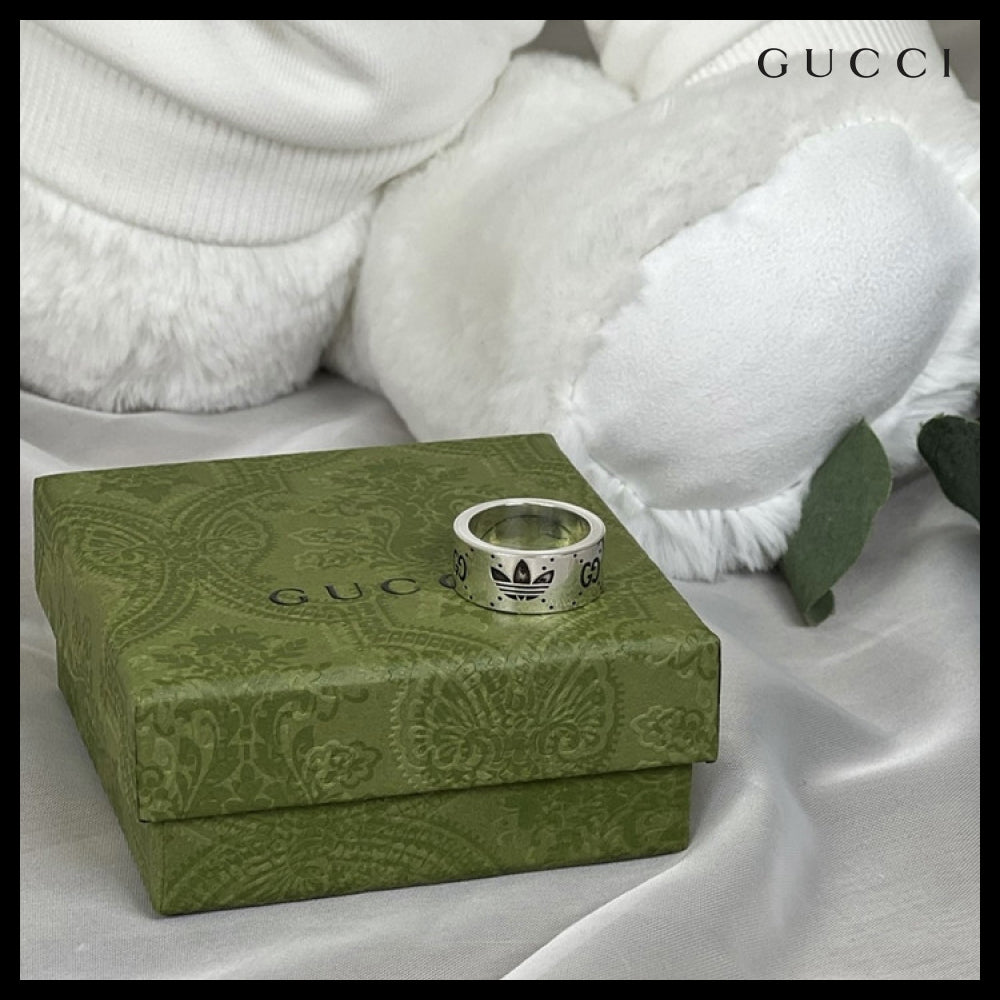 【GUCCI】GUCCI X Adidas Trefoil GG Engraving Sterling Wide