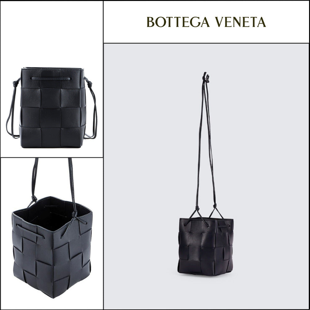 【BOTTEGA VENETA】Small Cassette Bucket Bag Dark Navy