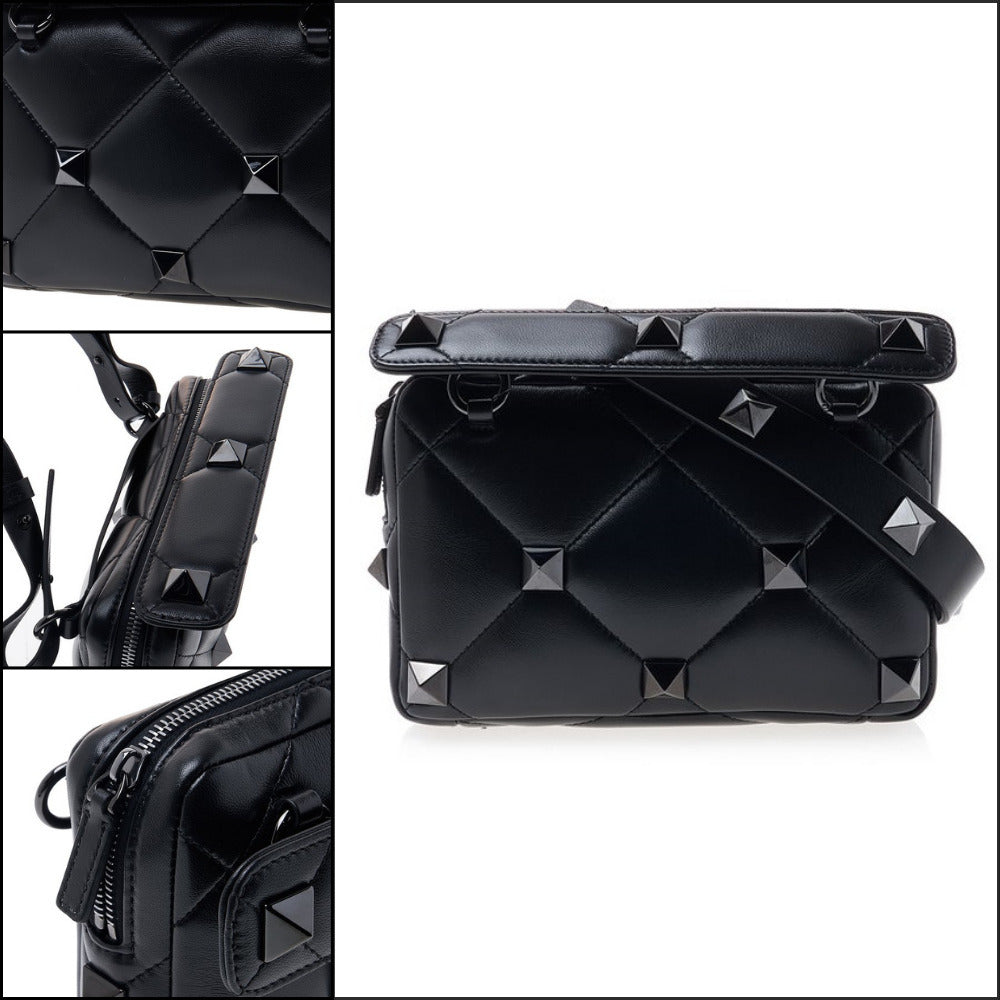 【VALENTINO】Men's Rockstud Crossbody Bag