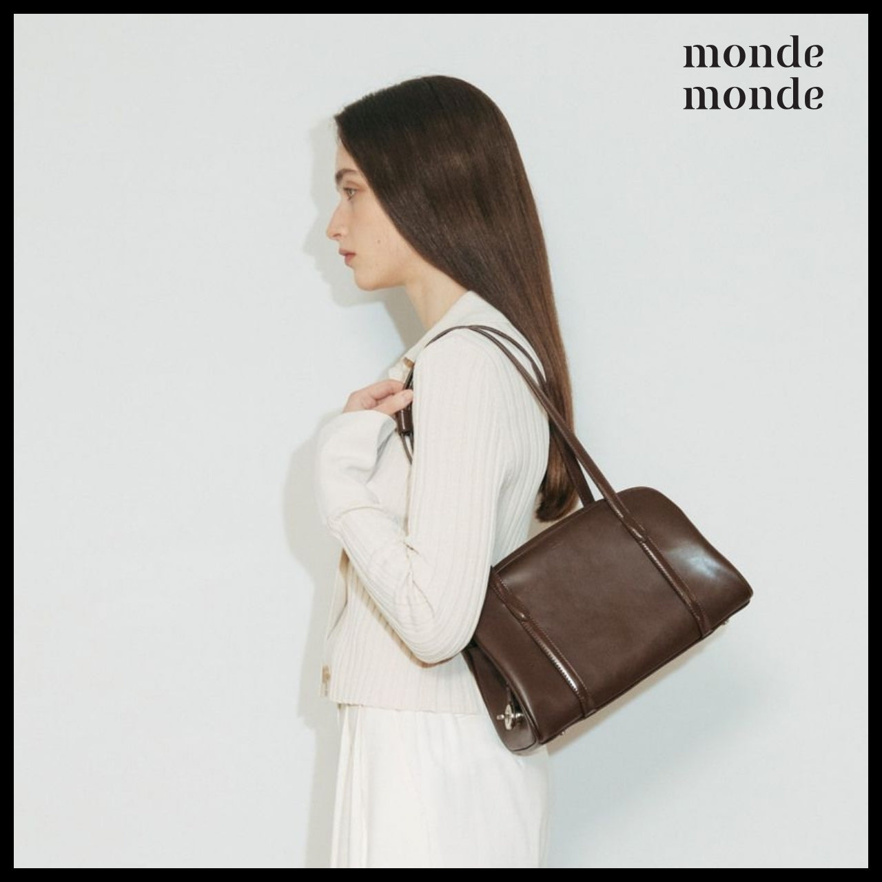 【monde monde】Moment Medium Shoulder Bag (4 Colors)