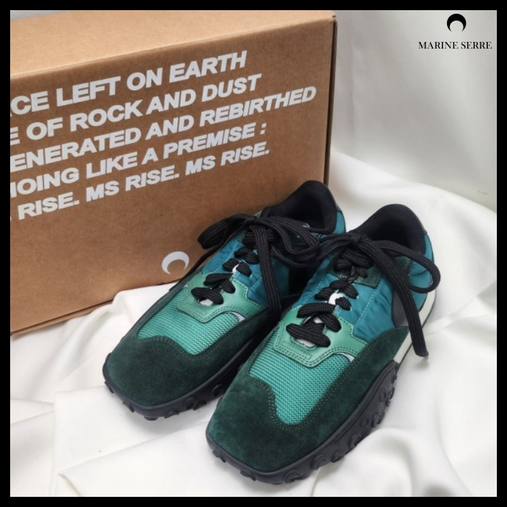 【MARINE SERRE】Women’s Green Moonwalk Sneakers