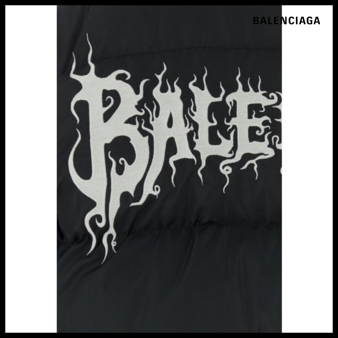 【BALENCIAGA】DIY Metal Outline Puffer Jacket Black