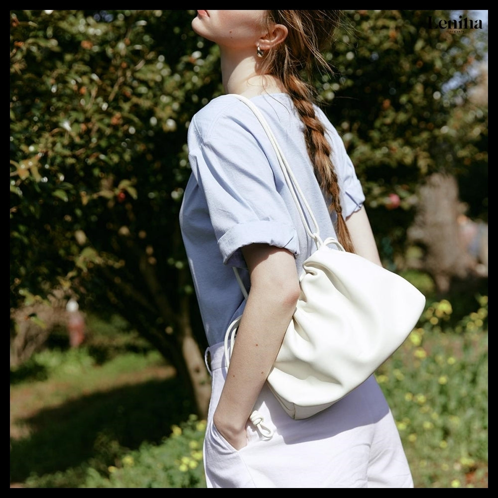 【LENINA】Floria Shoulder Cross Bag White