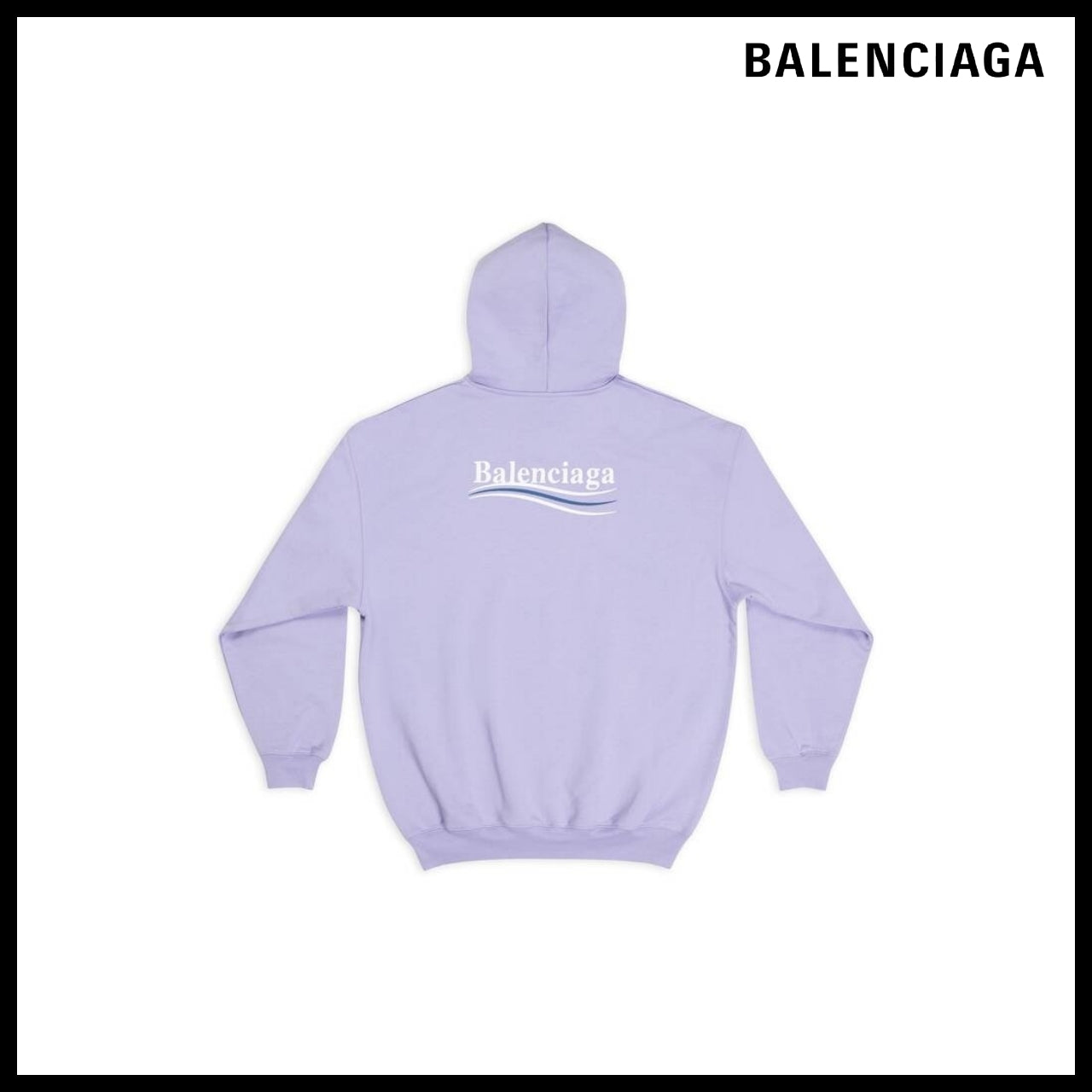 【BALENCIAGA】Political Campaign Hoodie Medium Fit Purple