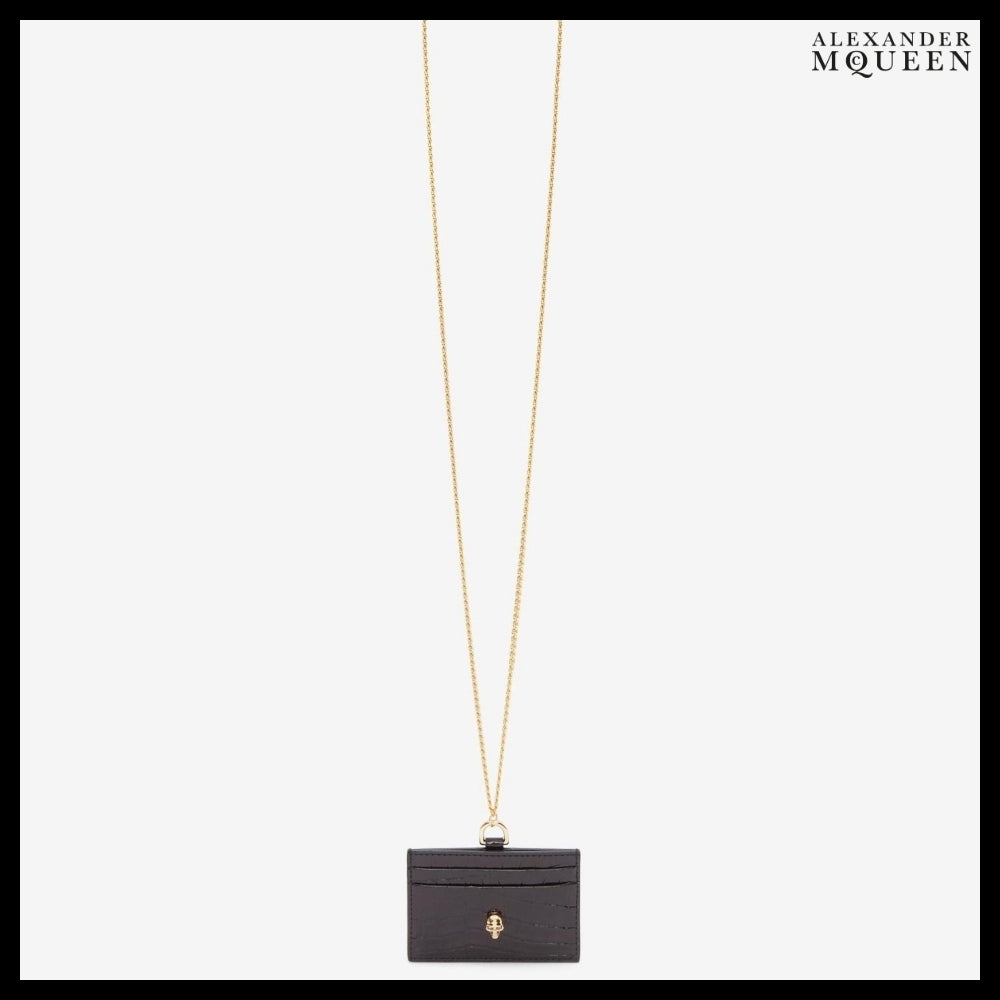【Alexander Mcqueen】Skull Card Holder Black