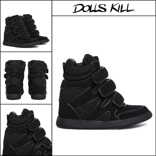 ◆DOLLS KILL◆DARKER WAVS Ambient Wedge Sneakers