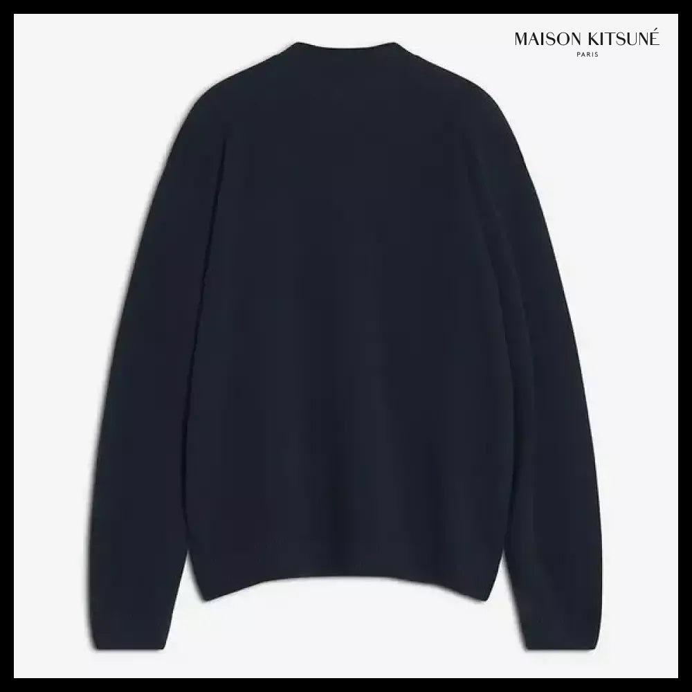 【MAISON KITSUNE】FW25 Men Fox Head Lambswool Cardigan