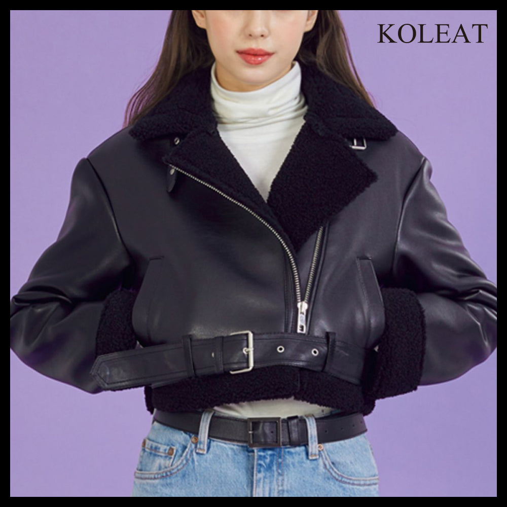 【KOLEAT】ウィメンズ クロップ オーバーサイズ ムスタン