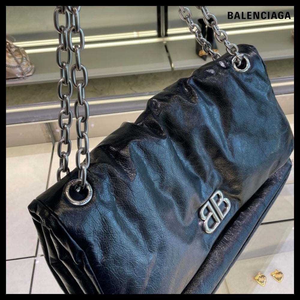 【BALENCIAGA】Monaco Large Chain Bag Black