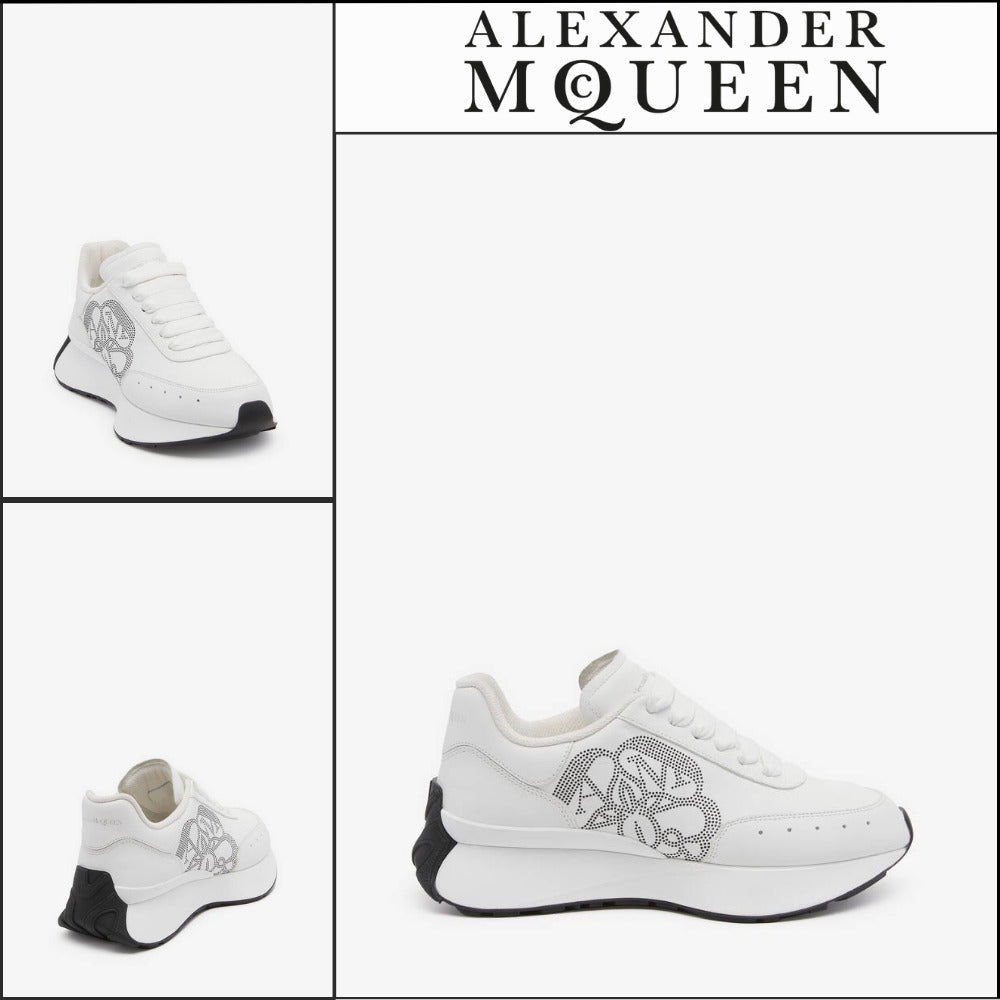 【Alexander Mcqueen】Sprint Runner White Silver Black