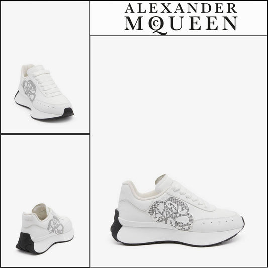 【Alexander Mcqueen】Sprint Runner White Silver Black