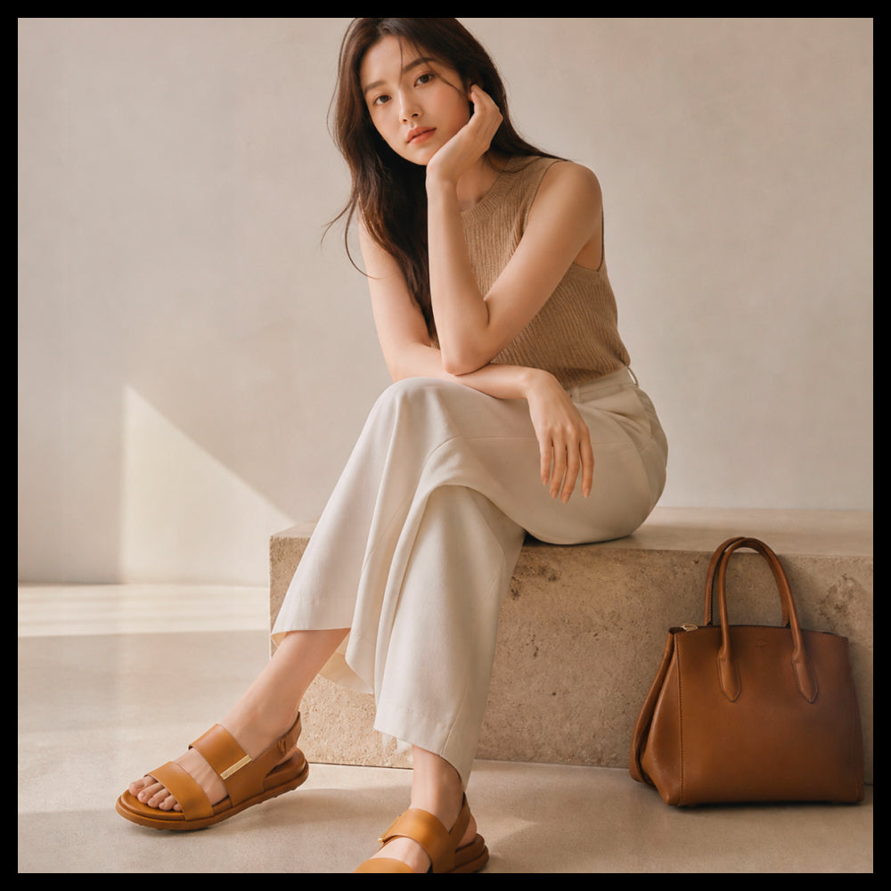 【TOD`S】Leather Strap Sandals