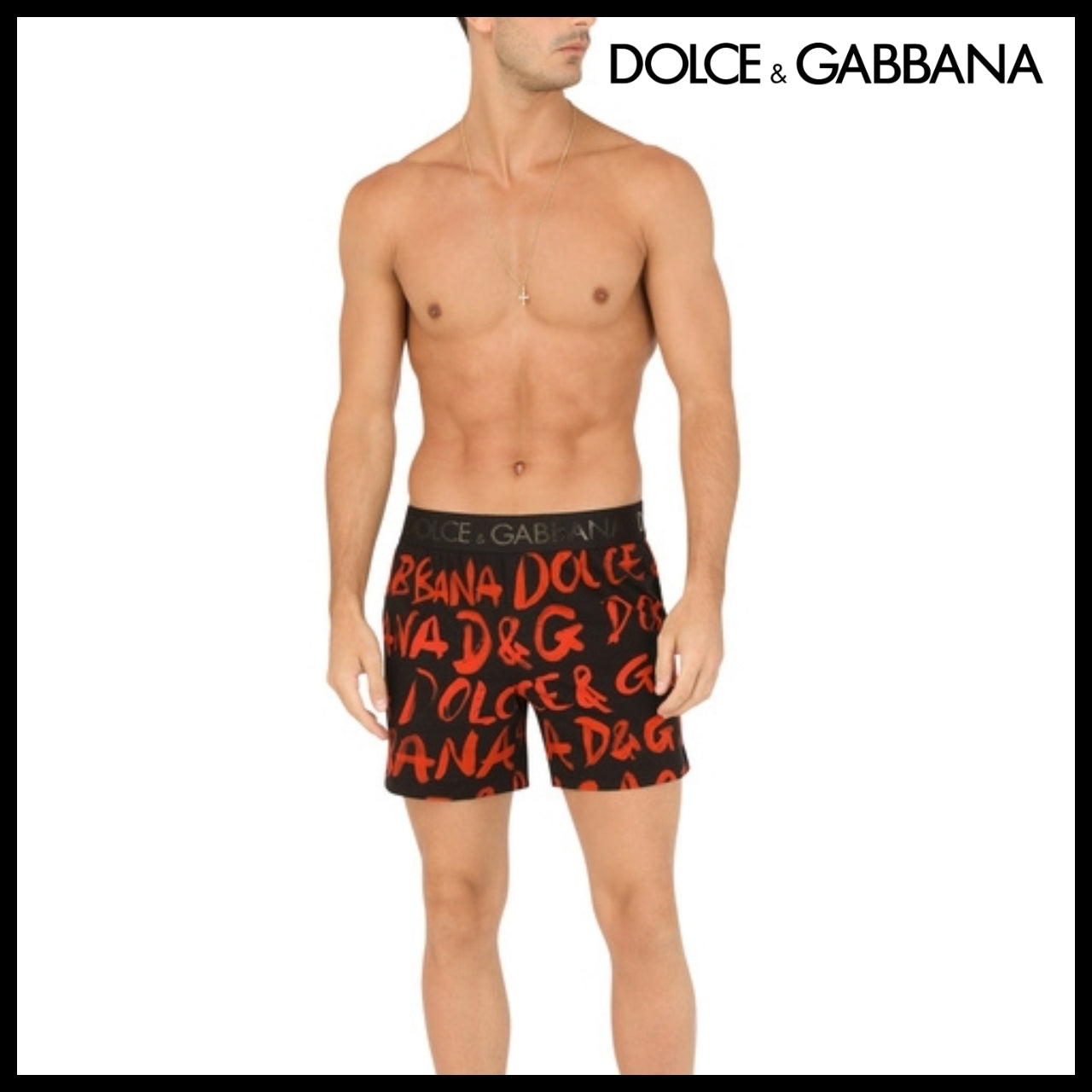 【Dolce & Gabbana】LOGO PRINT TWO-WAY STRETCH JERSEY BOXER