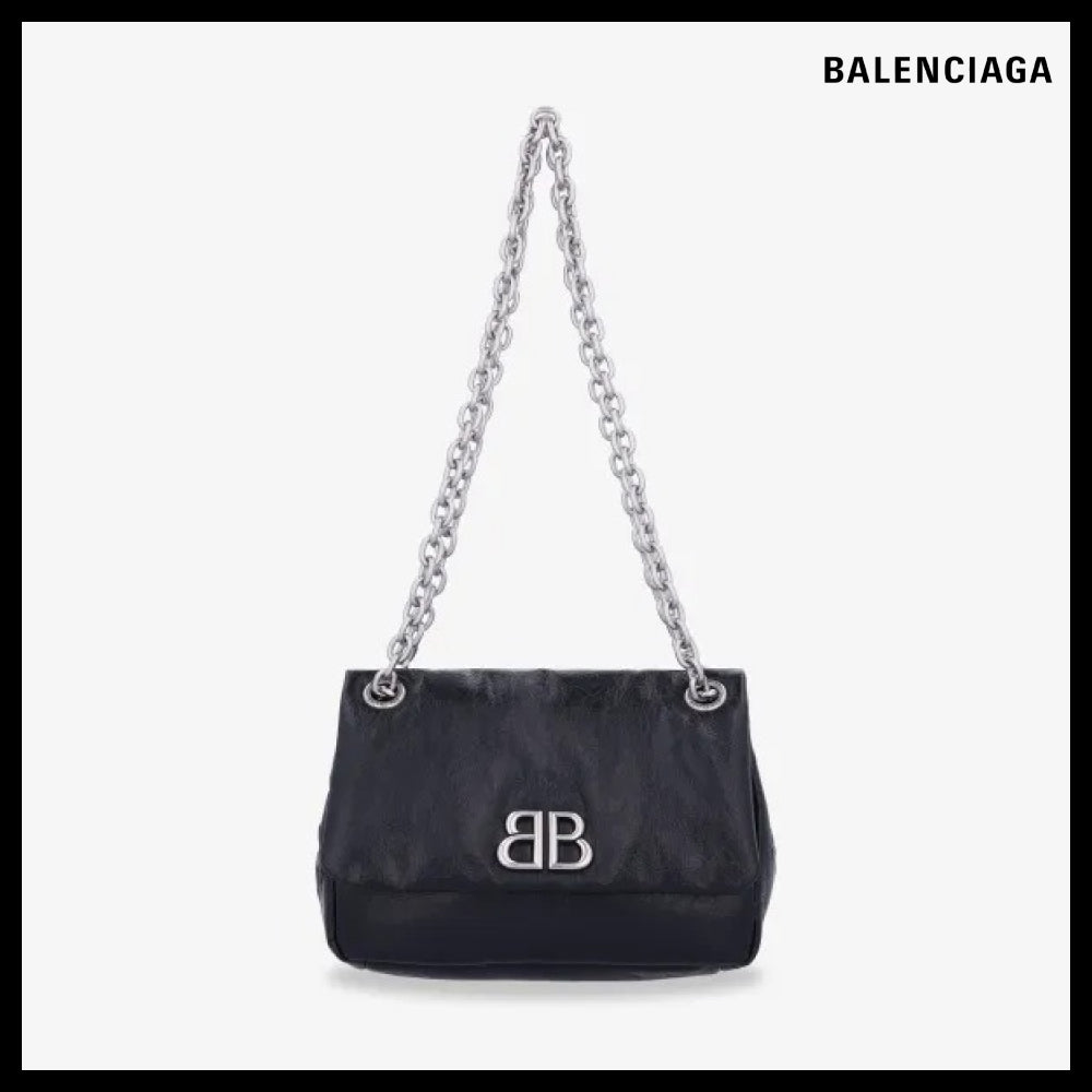 【BALENCIAGA】Monaco Mini Tote Bag Black
