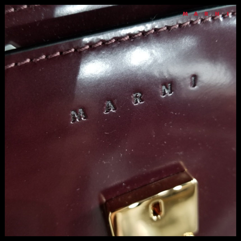【MARNI】Glossy Medium Trunk Bag