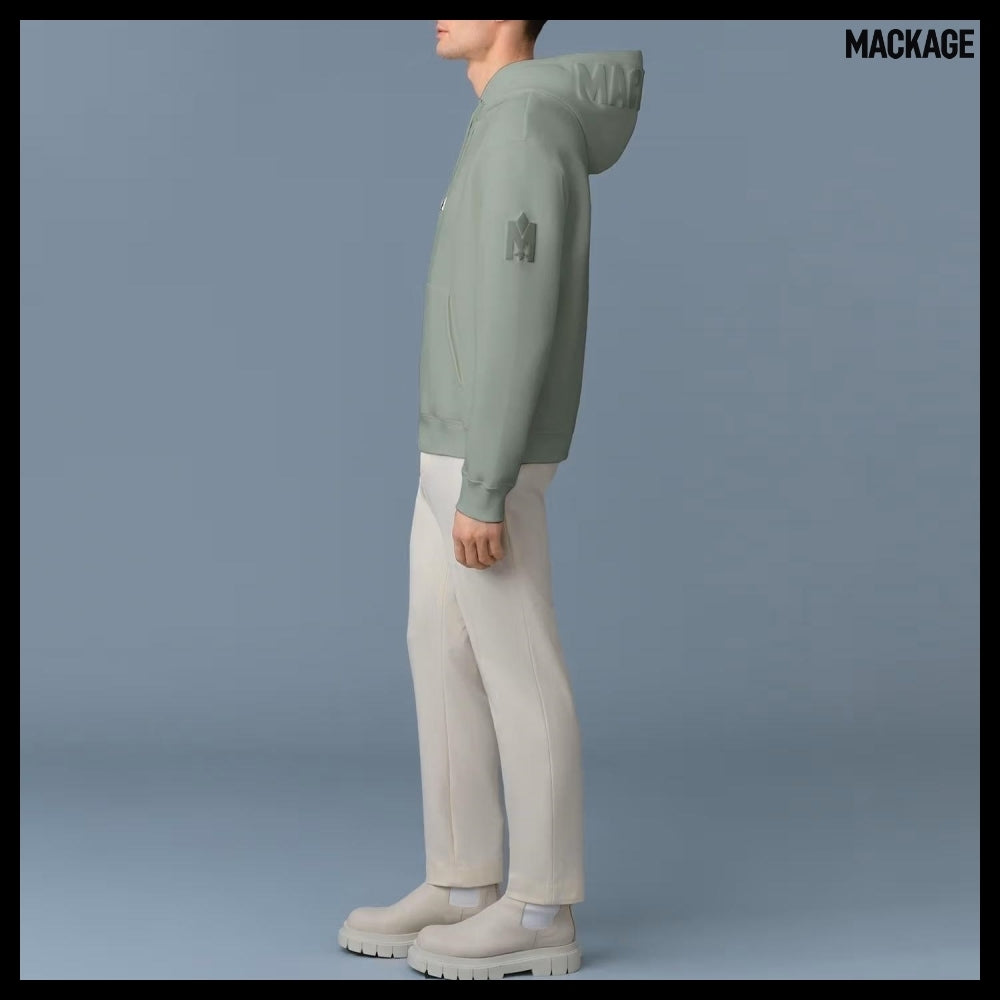 【MACKAGE】 Krys R Hooded Sweatshirt Green Fleece