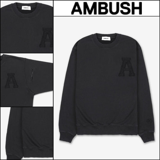 【AMBUSH】Distressed Hole Sweatshirt Black