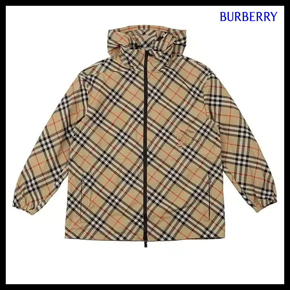 【Burberry】Check Hooded Women’s Jacket