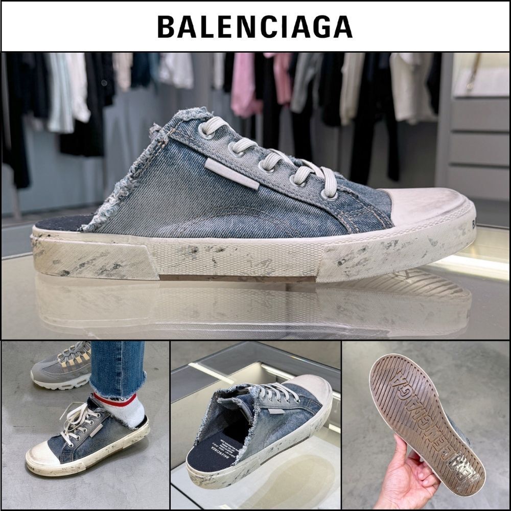 ★BALENCIAGAアウトレット セール ★Denim Paris Mule Sneakers