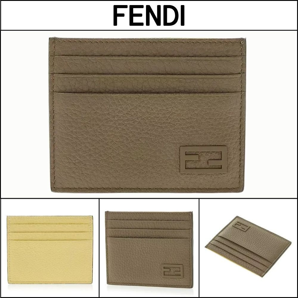 【Fendi】Men's FF Logo Bicolor Card Wallet Luxury Logo
