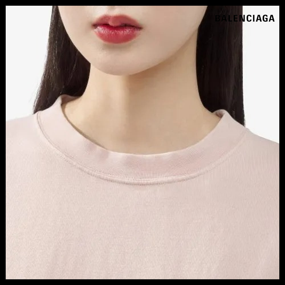 【BALENCIAGA】Political Wave Logo T Shirt Pink