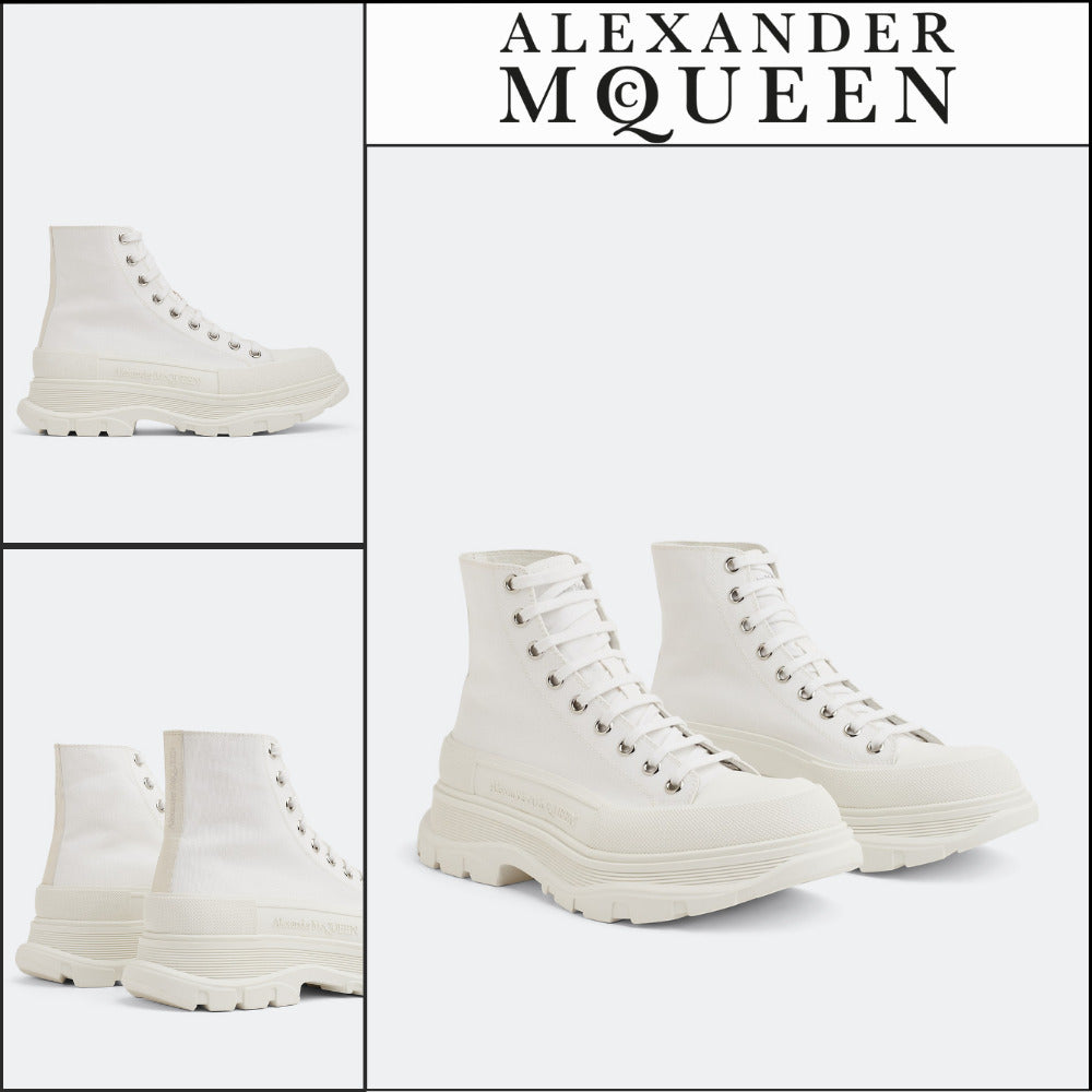 【Alexander Mcqueen】Tread Slick Boots in White