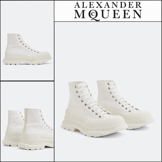 【Alexander Mcqueen】Tread Slick Boots in White