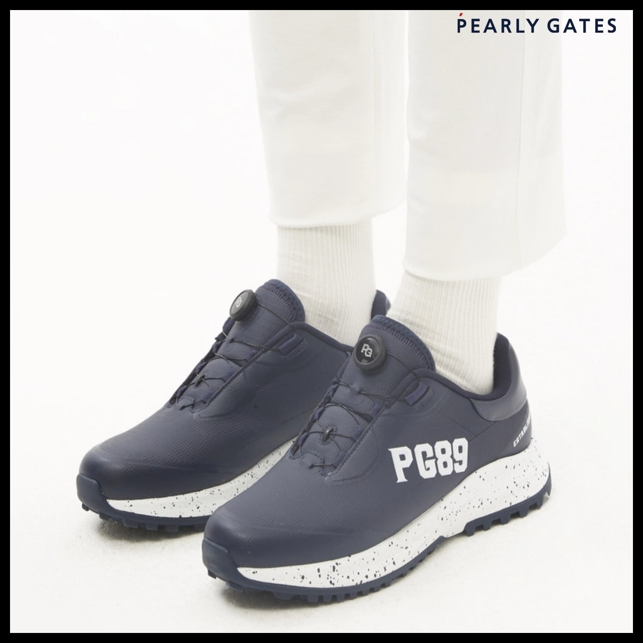 【PEARLY GATES】Painting Block Embossed Logo Dial Boa