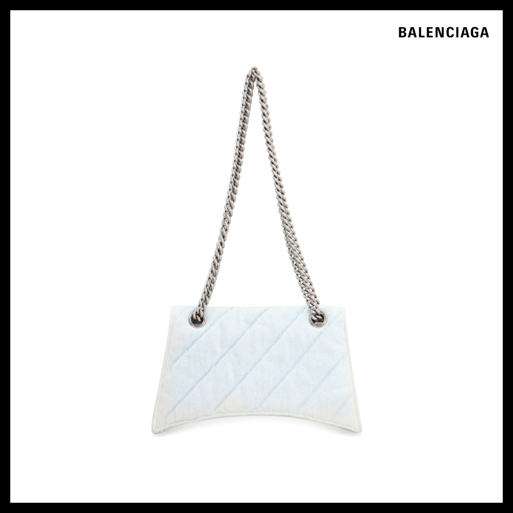 【BALENCIAGA】Crush Chain Bag Pale Blue