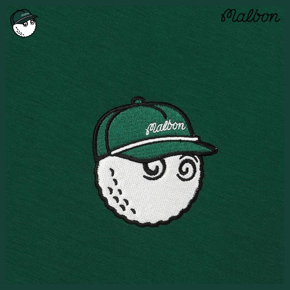 【MALBON GOLF】 SCRIPT HOOD MAN TO MAN 3COLORS