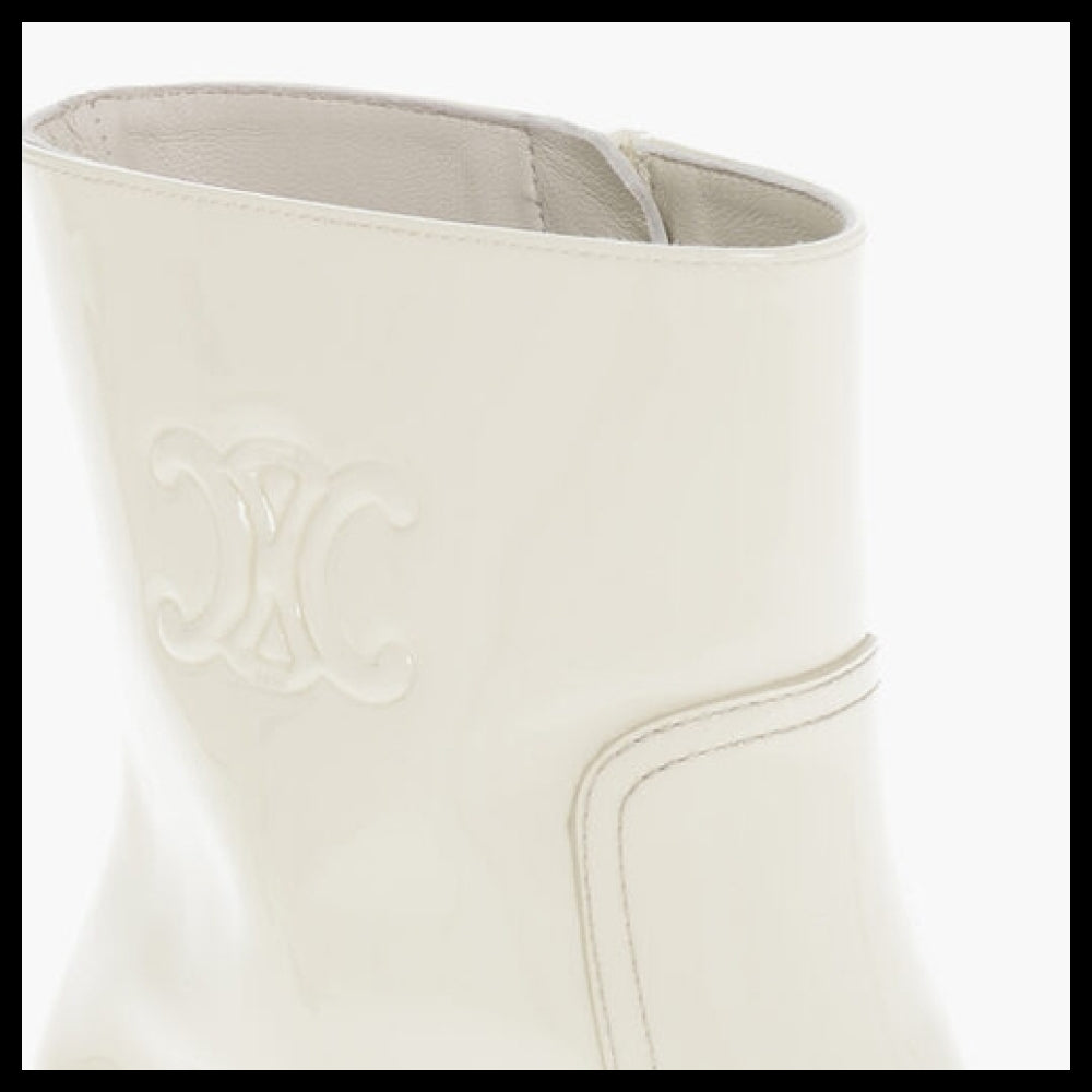 【CELINE】White Ankle Boots